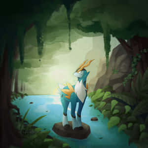 Cobalion Trên Một Tảng Đá — Anime phong cảnh GIF Hình nền