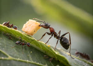 Lá cây, Kiến, Hình ảnh kiến, Nền lá cây, Thiên nhiên, Thiên nhiên 4K, Hình nền thiên nhiên 4K — Thiên nhiên 4K Hình nền