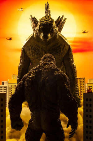 Cuộc đối đầu hoành tráng giữa Godzilla và Kong — Huawei MatePad 11.5 (2026) Hình nền