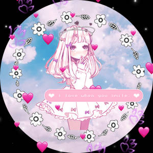 Cute PFP Với Cô Gái Anime Hoa Lá