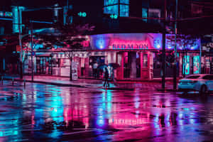 Hình nền Thành phố Neon — Thành phố neon Hình nền