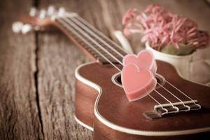 Hình nền Đàn Ukulele Ngày Lễ Tình Nhân — 3:2 Hình nền