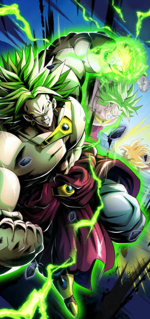 Hình nền DBZ Broly SSJ Toàn Lực — iPhone Air Hình nền