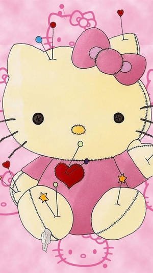 Dễ Thương Nữ Tính Ghim Hello Kitty — Dễ thương nữ tính Hình nền