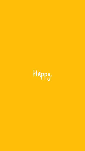 Dễ thương phong cách pastel vàng với dòng chữ Happy — Pastel Vàng Aesthetic Hình nền