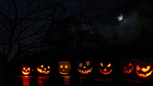 Dễ thương Thẩm mỹ Halloween Đèn lồng Jack-o'-lantern Rùng rợn — Dễ thương phong cách halloween Hình nền