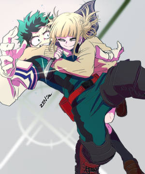 Hình nền fan art Toga ôm Deku. — Galaxy Z Fold 5 Hình nền