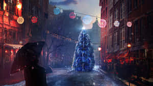 Đêm Giáng Sinh — Cây thông Noel Hình nền