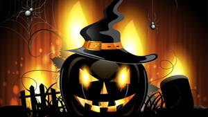 Đèn lồng bí ngô đen cổ điển Halloween — Cổ điển Halloween Hình nền
