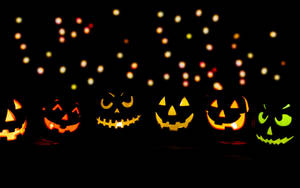 Đèn lồng Jack-o'-lantern phát sáng dễ thương cho Halloween — Dễ thương phong cách halloween Hình nền
