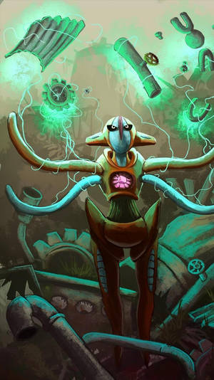 Deoxys và Bánh Răng Lơ Lửng — Pokemon Điện thoại Hình nền