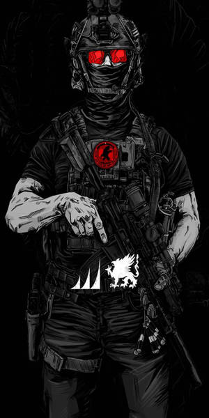 Điện thoại Call of Duty mắt đỏ — Trò chơi điện tử GIF Hình nền