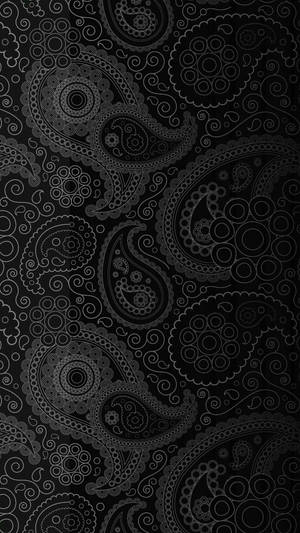 Điện thoại tối màu với họa tiết paisley — Tối điện thoại Hình nền
