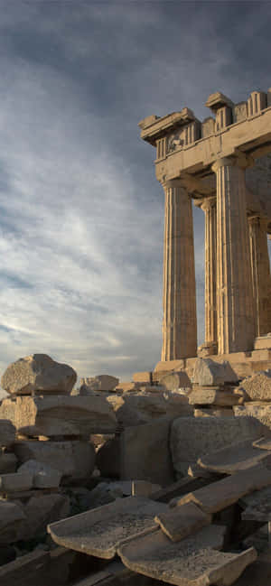 Đống đổ nát và tàn tích Parthenon ở Acropolis — Vivo V80 Lite Hình nền