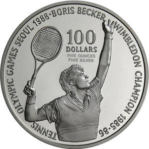 Hình nền đồng xu bạc Boris Becker — 1:1 Hình nền
