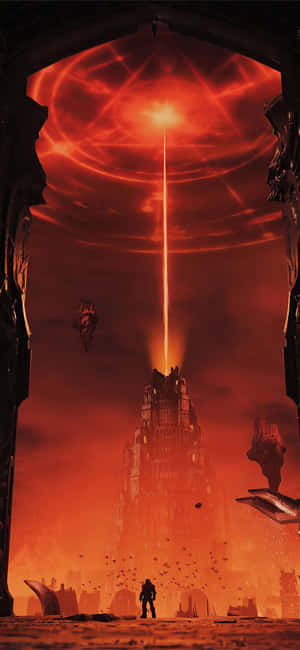 Doom Slayer hành động trong Doom Eternal — Nothing Phone (3a) Hình nền
