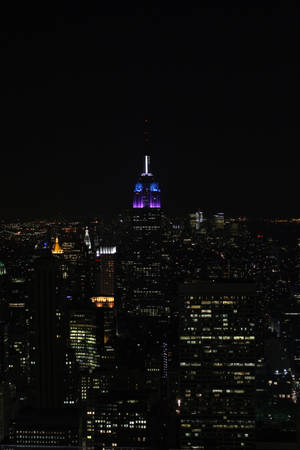 Đường Chân Trời Empire State, New York Về Đêm Trên Hình Nền iPhone — Xiaomi Pad 8 Hình nền
