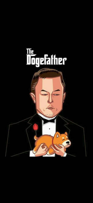 Hình nền Elon Musk Dogefather — 1290x2796 Hình nền