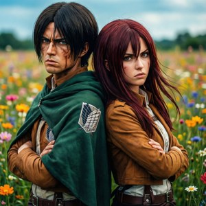 Hình nền sống động của Eren và Historia trong Attack on Titan — Anime couple GIF Hình nền