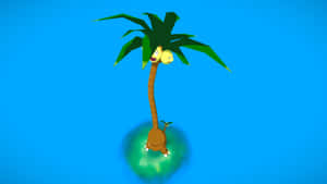 Exeggutor trên nền xanh — Anime máy tính Hình nền