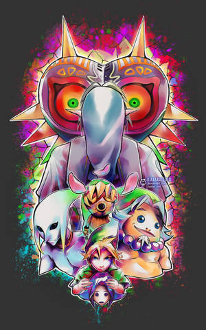Hình nền fan art Mặt nạ Majora — Galaxy Tab S9 FE Hình nền