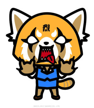 Hình nền fanart Aggretsuko phong cách hardcore — Galaxy Z Fold 6 Hình nền