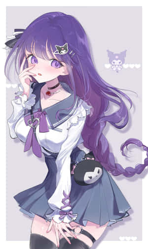 Fanart Kuromi quyến rũ với màu sắc rực rỡ — Huawei Pura X Hình nền