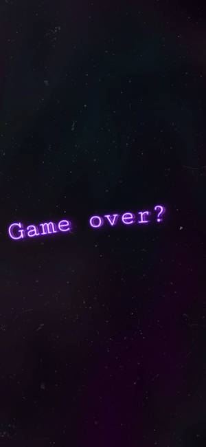 Game Over nền đen tím thẩm mỹ — Galaxy S26 Ultra Hình nền