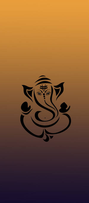 Ganesh Vàng Đen Ombre iPhone — Galaxy Z Flip Hình nền