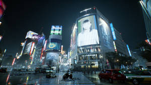 Hình nền Ghostwire Tokyo Ngã Tư Shibuya