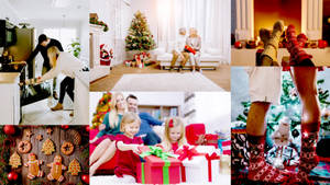 Hình nền bộ ảnh Giáng sinh gia đình hạnh phúc