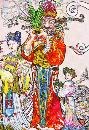 Gia đình Takashi Murakami 4K — Xiaomi Pad Hình nền