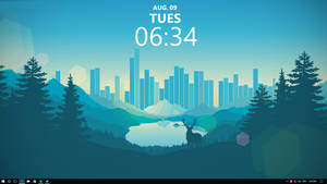 Giao diện Rainmeter chủ đề thiên nhiên — Rừng Hình nền
