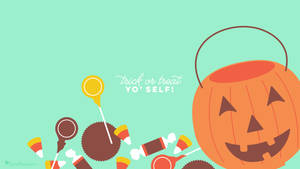 Giỏ Kẹo Bí Ngô Halloween Dễ Thương — Dễ thương phong cách halloween Hình nền