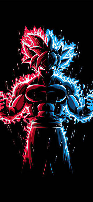 Goku xanh đỏ Dragon Ball Z iPhone — Galaxy S26 Ultra Hình nền