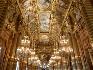 Grand Foyer của Nhà hát Opera Paris — Vàng thẩm mỹ Hình nền