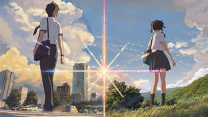 Hai Thế Giới Anime Your Name 2016 — Anime couple GIF Hình nền