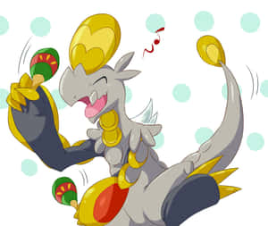 "Hakamo-o Ăn Mừng Với Maracas" — Pokemon Hình nền