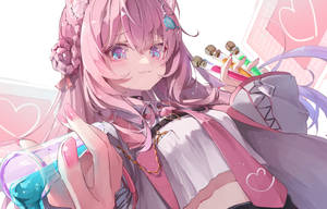 Hakui Koyori Hololive hồng pastel
