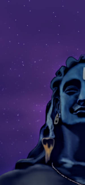 Half-Portrait Artwork Adiyogi Shiva — Samsung Galaxy S20 Hình nền