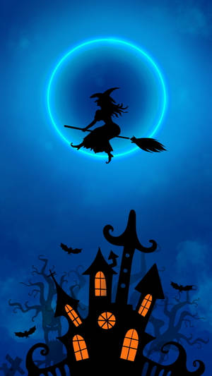 Hình nền Halloween Trăng Neon