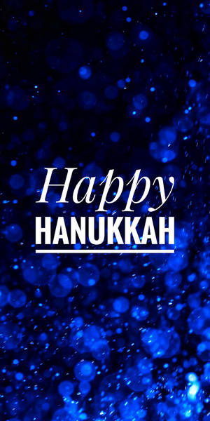 Hình nền Hanukkah hạnh phúc phong cách xanh dương — 18:9 Hình nền