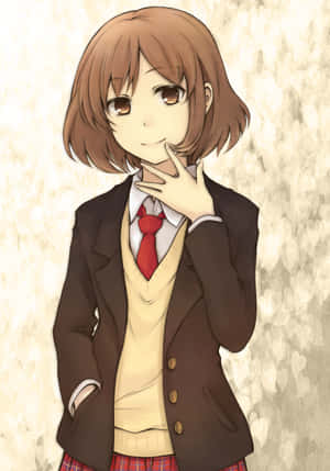 Haruhi Sasaki posing against a scenic background — Huawei Pura X Max Hình nền
