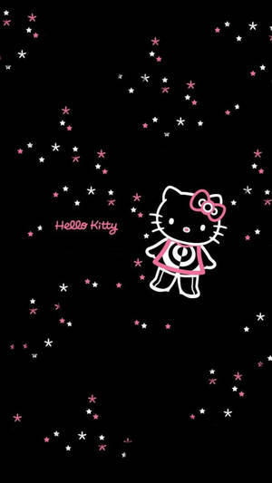 Hello Kitty Đen Với Những Ngôi Sao — Hello kitty aesthetic Hình nền