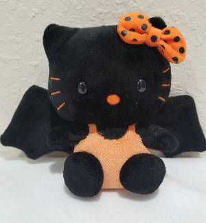 Hình nền Hello Kitty Halloween dơi đen cam — Hello Kitty Halloween Hình nền