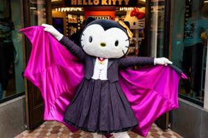 Hình nền Hello Kitty Halloween dơi kích thước thật — Hello Kitty Halloween Hình nền