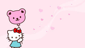Hello Kitty thẩm mỹ với bóng gấu — Hello kitty aesthetic Hình nền