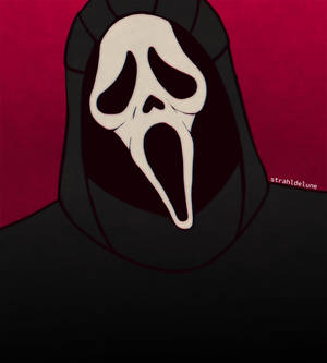 Hình ảnh mê hoặc của Ghostface trên nền hồng — Honor Magic V Flip 2 Hình nền