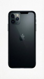 Minh họa hình bóng tối giản của iPhone 11 Pro Max trên nền trắng.