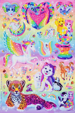 Hình dán Lisa Frank — Kỳ lân Hình nền